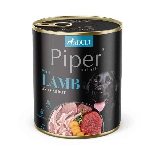 Piper Jērs ar burkāniem un brūniem rīsiem 800g, konservi suņiem
