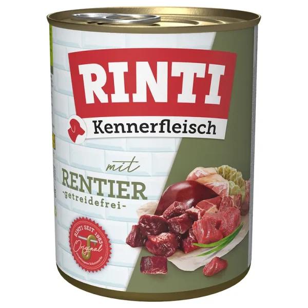 Rinti Rentier, ar ziemeļbrieža gaļu 800g konservi suņiem