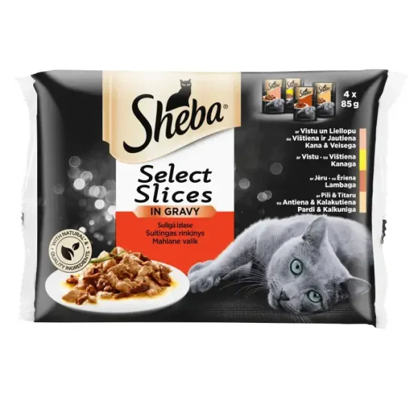 Sheba Select Slices gaļas izlase mērcē 4x85g