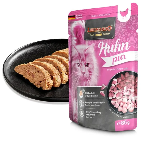 Leonardo Pure Chicken 85g konservi kaķiem