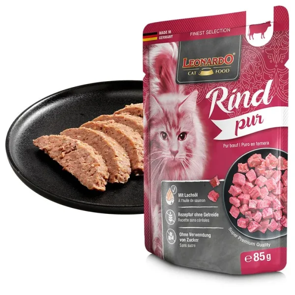 Leonardo Pure Beef 85g konservi kaķiem