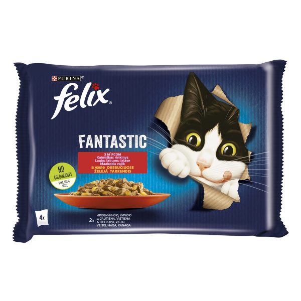 Felix Fantastic gaļaas izlase 4x85g konservi kaķiem