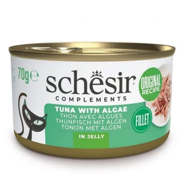 Schesir cat tuna with algae 70g, konservi kaķiem