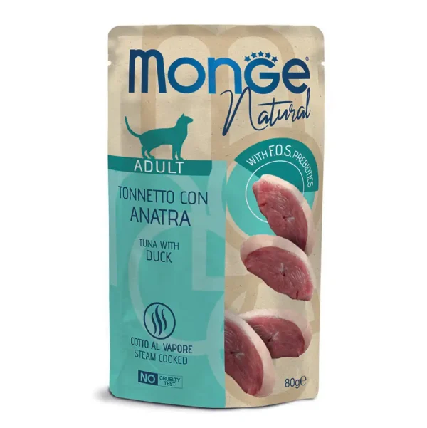 Monge Natural Tuncis Ar Pīli Želejā 80g konservi kaķiem