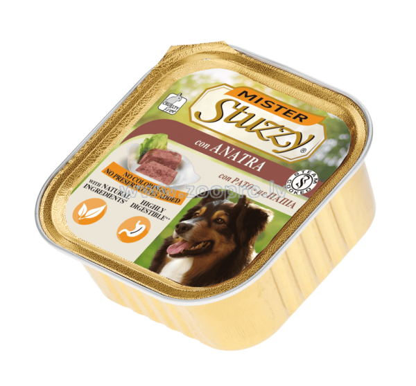 Mister Stuzzy duck, pīles gaļas Konservi suņiem150g