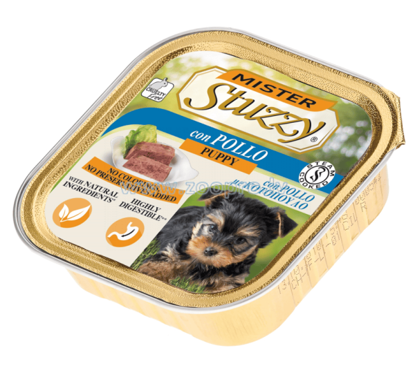 Mister Stuzzy chicken Puppy, cāļa gaļas konservi kucēniem 150g