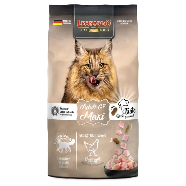 Leonardo Adult GF Maxi 15kg, sausā barība kaķiem
