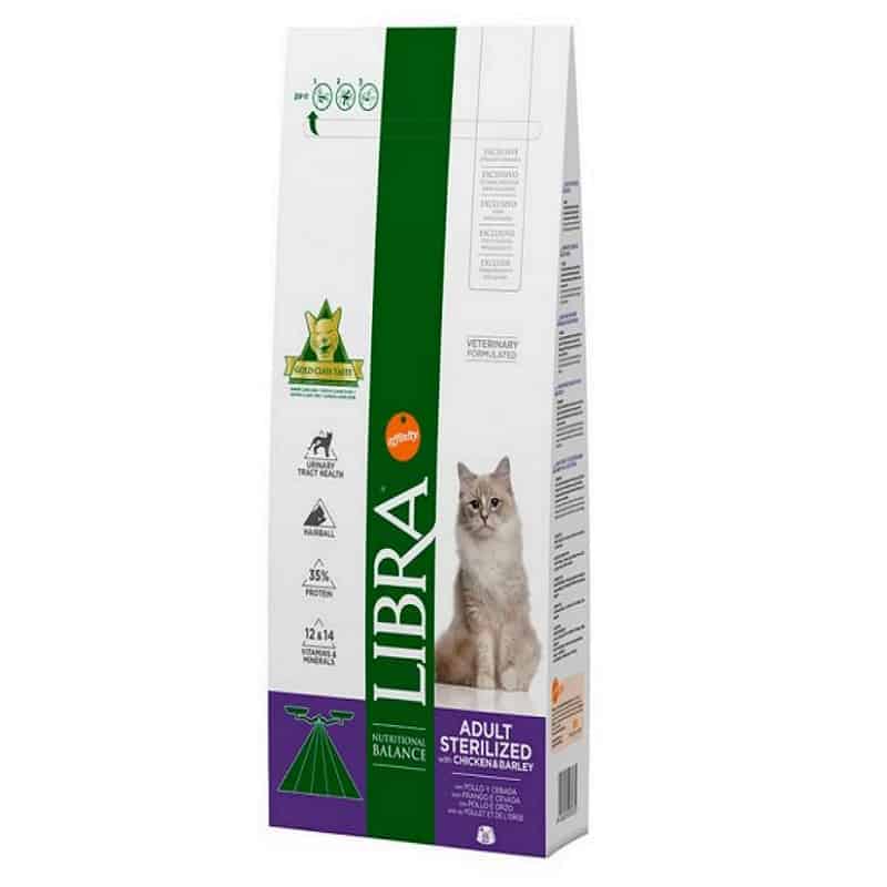 Attēls: LIBRA-  pieaugušiem sterilizētiem kaķiem ar vistu , Sveramā