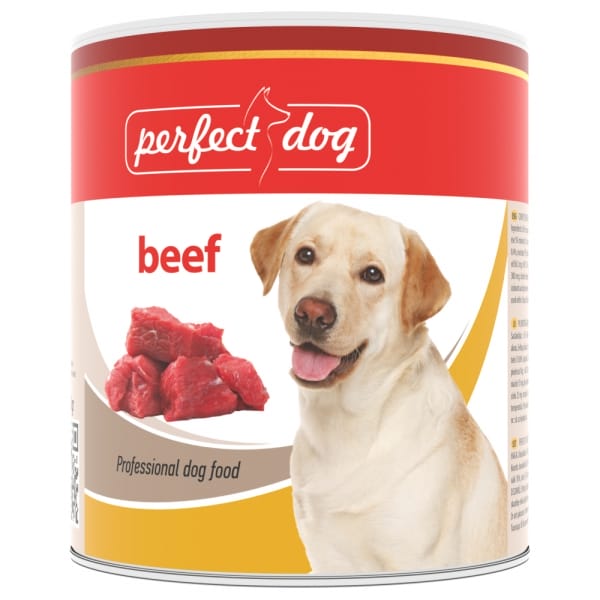 Attēls: Perfect Dog Beef, Konservi ar liellopu gaļu 800g