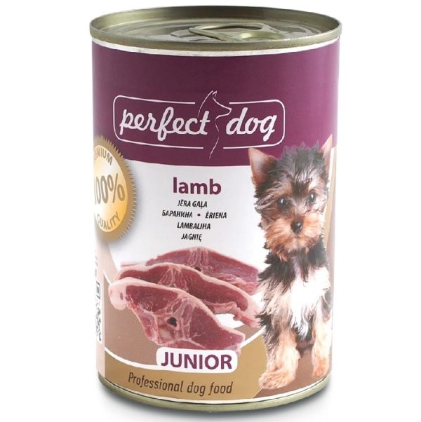 Perfect Dog Junior, Konservi Ar jēra gaļu Kucēniem 400g