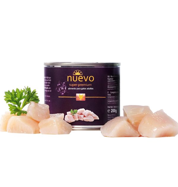 Nuevo Cat Chicken, Ar Vistas Gaļu, Konservi Kaķiem 200g