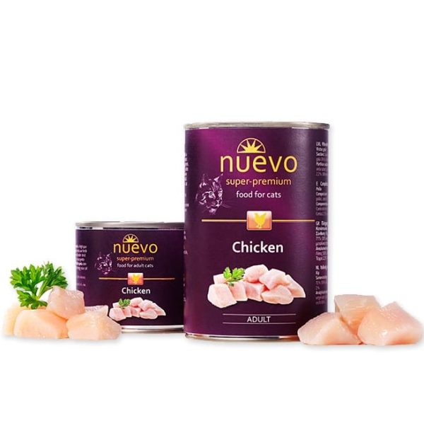 Nuevo Cat Chicken, ar vistas gaļu, konservi kaķiem 400g