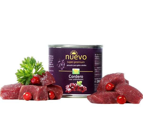Nuevo Cat Senior, Lamb With Cranberries, Jērs Ar Dzērvenēm, Konservi Kaķiem 200g