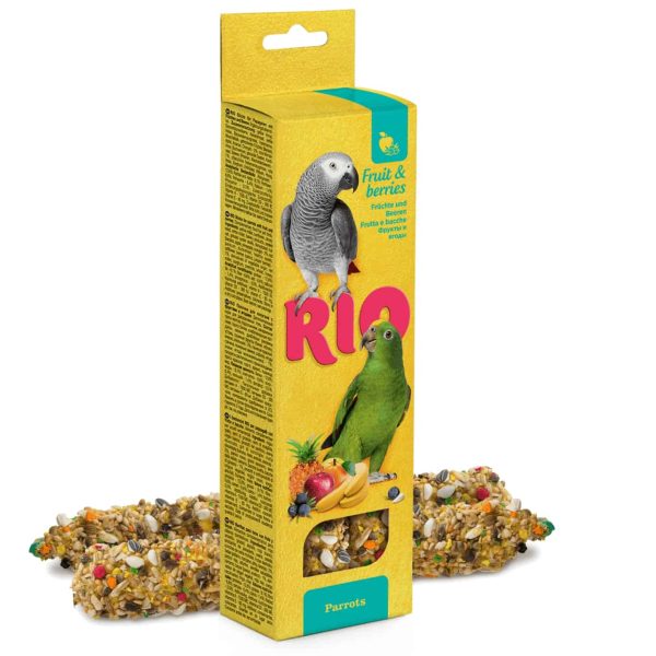 RIO Sticks for parrots with fruit&berries, nūjiņas papagaiļiem 2x90g