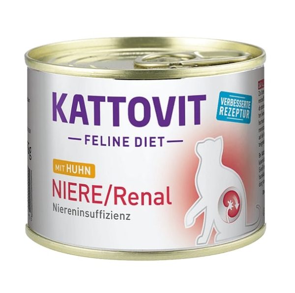 Kattovit Niere/Renal Huhn, Konservi Kaķiem 185g