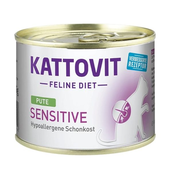 Kattovit Sensitive Pute, Konservi Kaķiem 185g