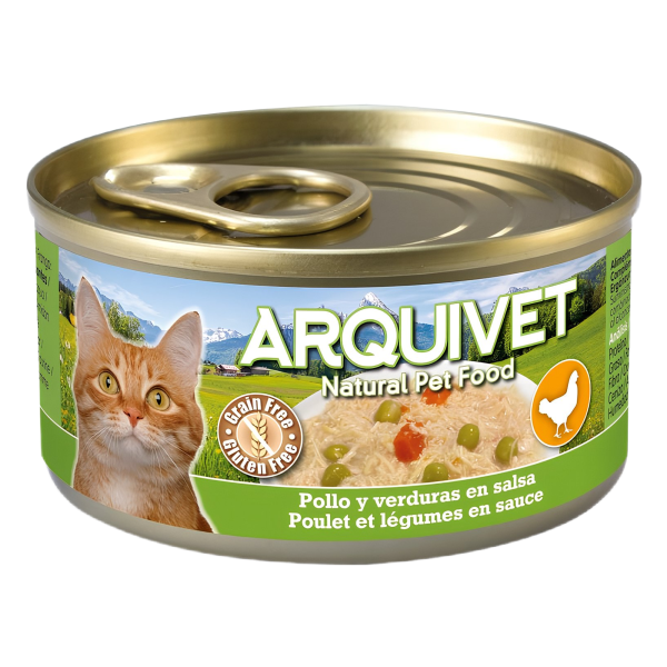 Arquivet Cat, Vistas Gaļa Ar dārzeņiem Mērcē, Konservi Kaķiem 80g