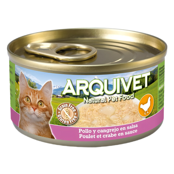Arquivet Cat, Vistas Gaļa Ar krabju nūjiņām Mērcē, Konservi Kaķiem 80g