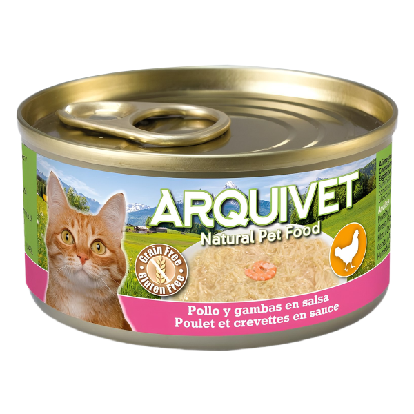 Arquivet Cat, Vistas Gaļa ar garnelēm Mērcē, Konservi Kaķiem 80g