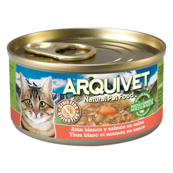 Arquivet Cat, Baltais Tuncis Ar lasi Mērcē 80g