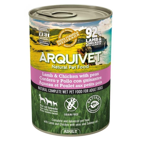 Arquivet Dog, Adult/Jērs ar vistu, zirņiem un laša eļļu 400g