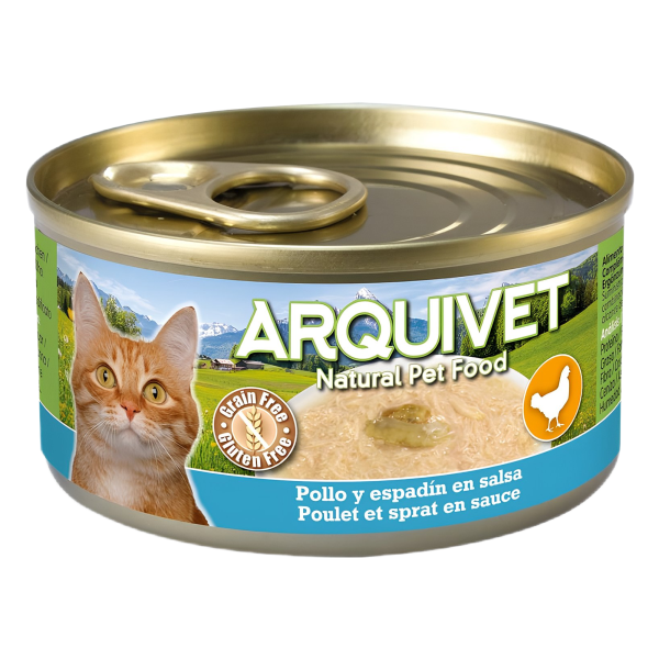 Arquivet Cat, Vistas gaļa ar brētliņām Mērcē, konservi kaķiem 80g