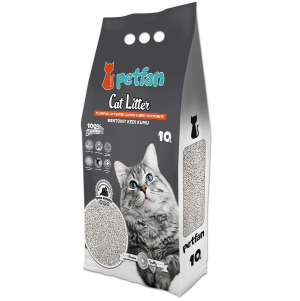 Petfan Active Carbon, Cementējošās Smiltis Ar Aktivēto Ogli 10L(8.5kg)