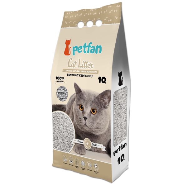 Petfan Natural, Cementējošās Smiltis Bez Aromāta 10L(8.5kg)