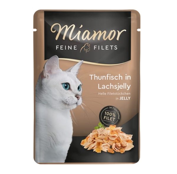 Miamor Feine Fillets Jelly, Tunča Fileja laša želejā, Konservi Kaķiem 100g