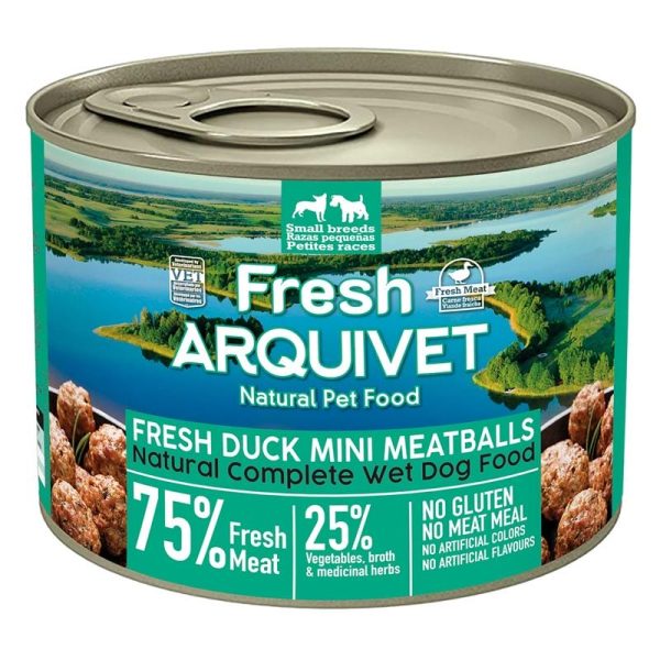 Arquivet Dog Mini Meatballs, Mini Kotletes Ar Svaigu pīli, saldo kartupeli un apelsīnu 200g