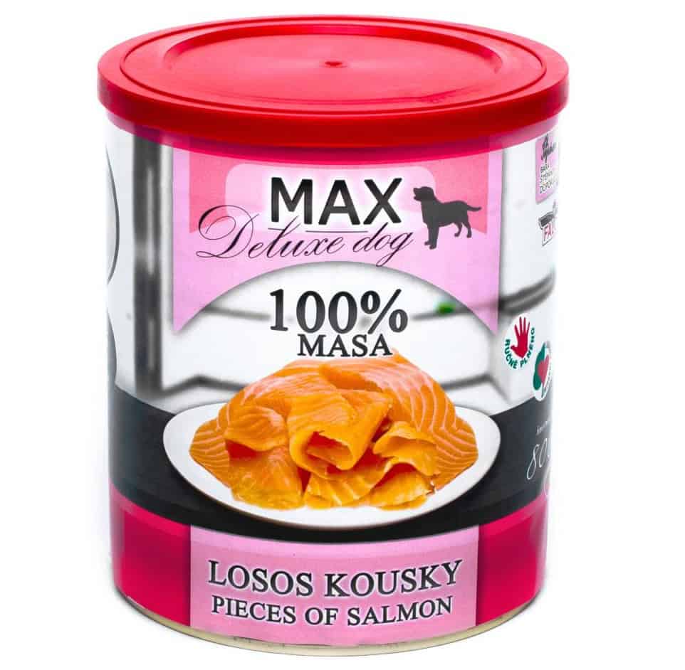 Attēls: MAX deluxe pieces of salmon 800g, konservi suņiem