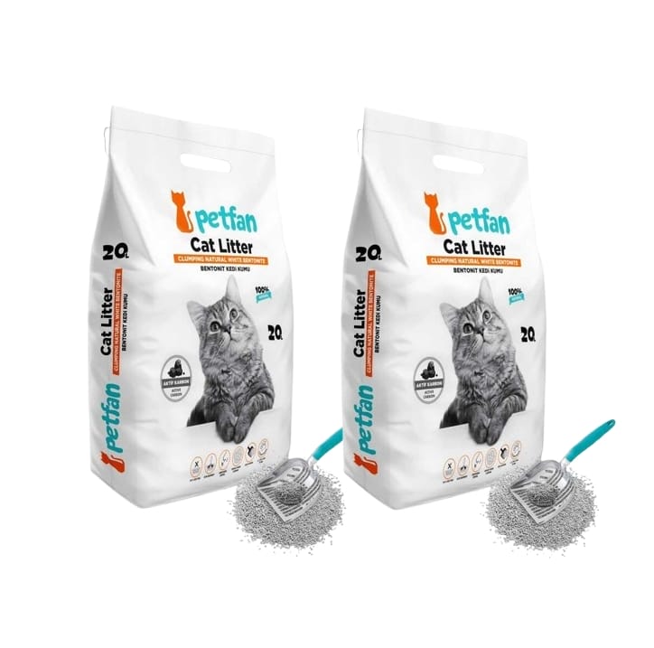 Attēls: Petfan Active carbon, Cementējošās Smiltis Ar Aktivēto ogli 20Lx2(33.6kg)