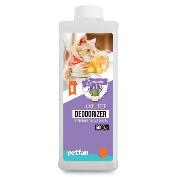 Petfan Deodorizer Lavander, Kaķu pakaišu dezodorētājs ar lavandas aromātu 500gr