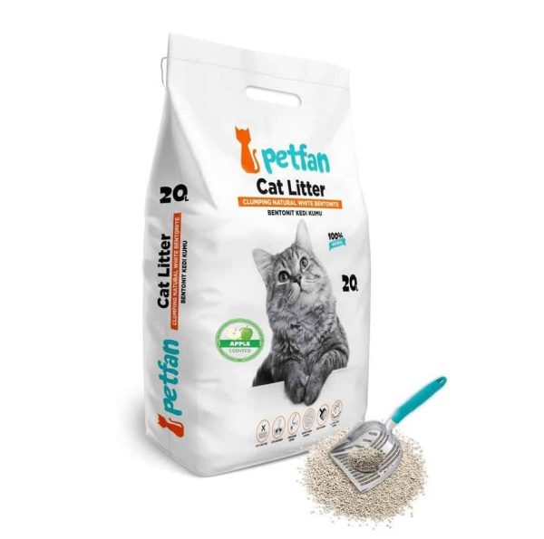 Petfan Apple, cementējošās smiltis ar ābolu aromātu 20L(16.8kg)