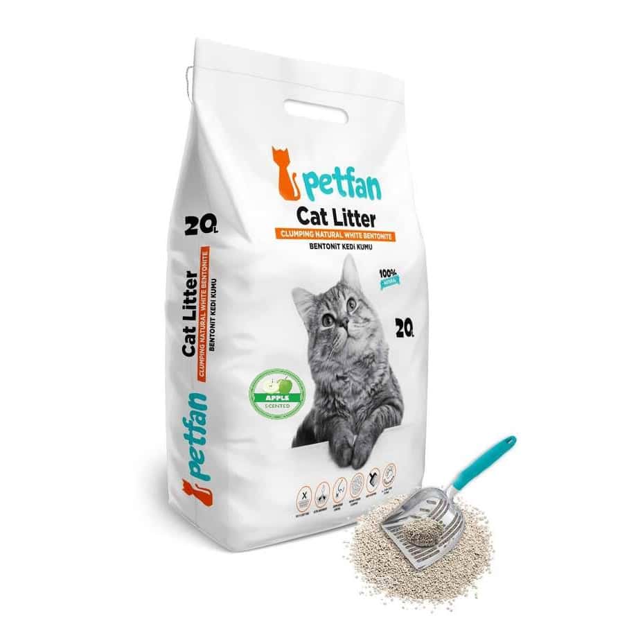 Attēls: Petfan Apple, cementējošās smiltis ar ābolu aromātu 20L(16.8kg)