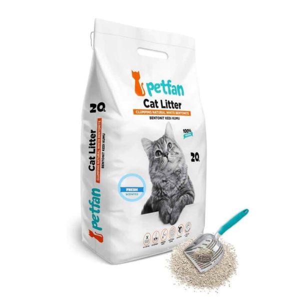 Petfan Fresh, cementējošās smiltis ar svaiguma aromātu 20L(16.8kg)