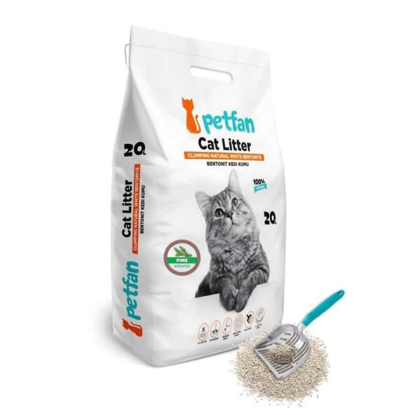 Petfan Pine, cementējošās smiltis ar priedes aromātu 20L(16.8kg)