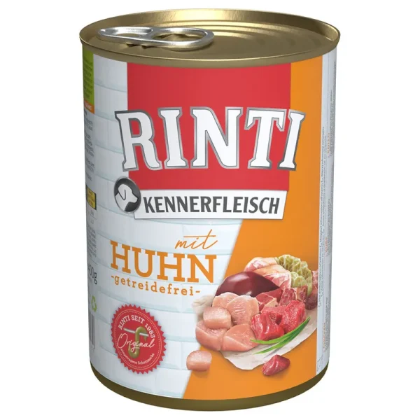 Rinti Huhn, ar vistas gaļu 400g konservi suņiem