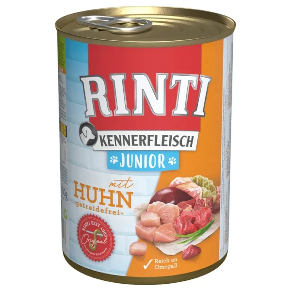 Rinti Huhn junior, ar vistas gaļu 400g konservi kucēniem