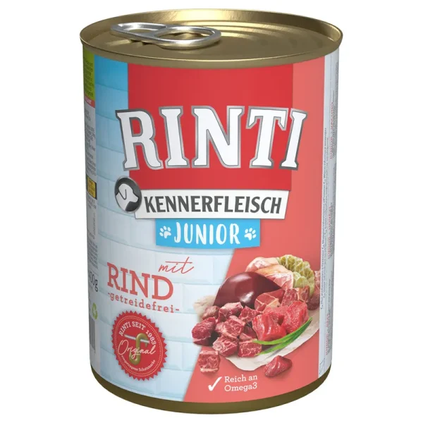 RINTI Rind junior ar liellopu gaļu 400g konservi kucēniem