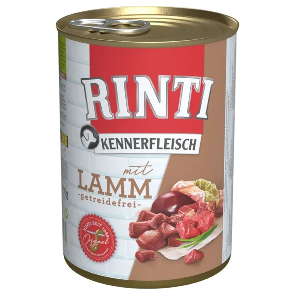 Rinti Lamb, ar jēra gaļu 400g konservi suņiem