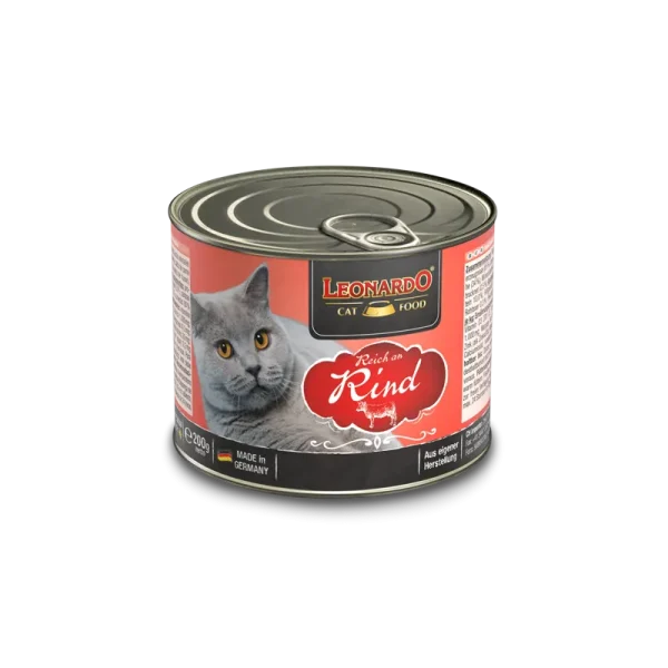 Leonardo beef, ar liellopu gaļu 200g konservi kaķiem
