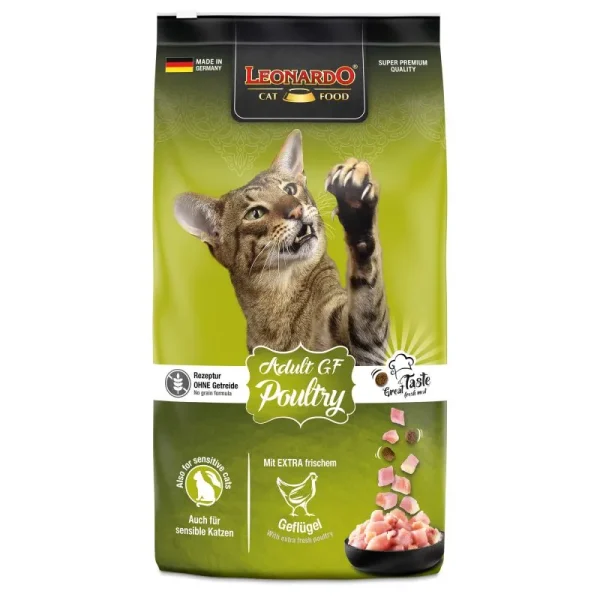 Leonardo Adult GF Poultry 7.5kg sausā barība kaķiem