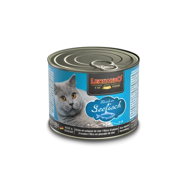 Leonardo Seefish, ar zivīm 200g konservi kaķiem