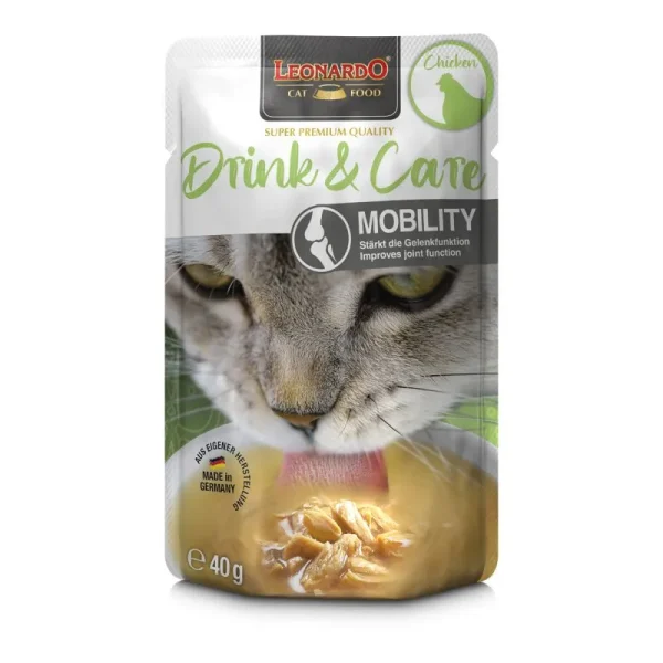 Leonardo Drink & Care Mobility Chicken 40g zupa kaķiem