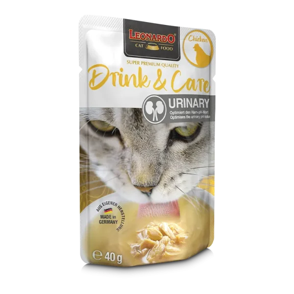Leonardo Drink & Care Urinary Chicken 40g zupa kaķiem